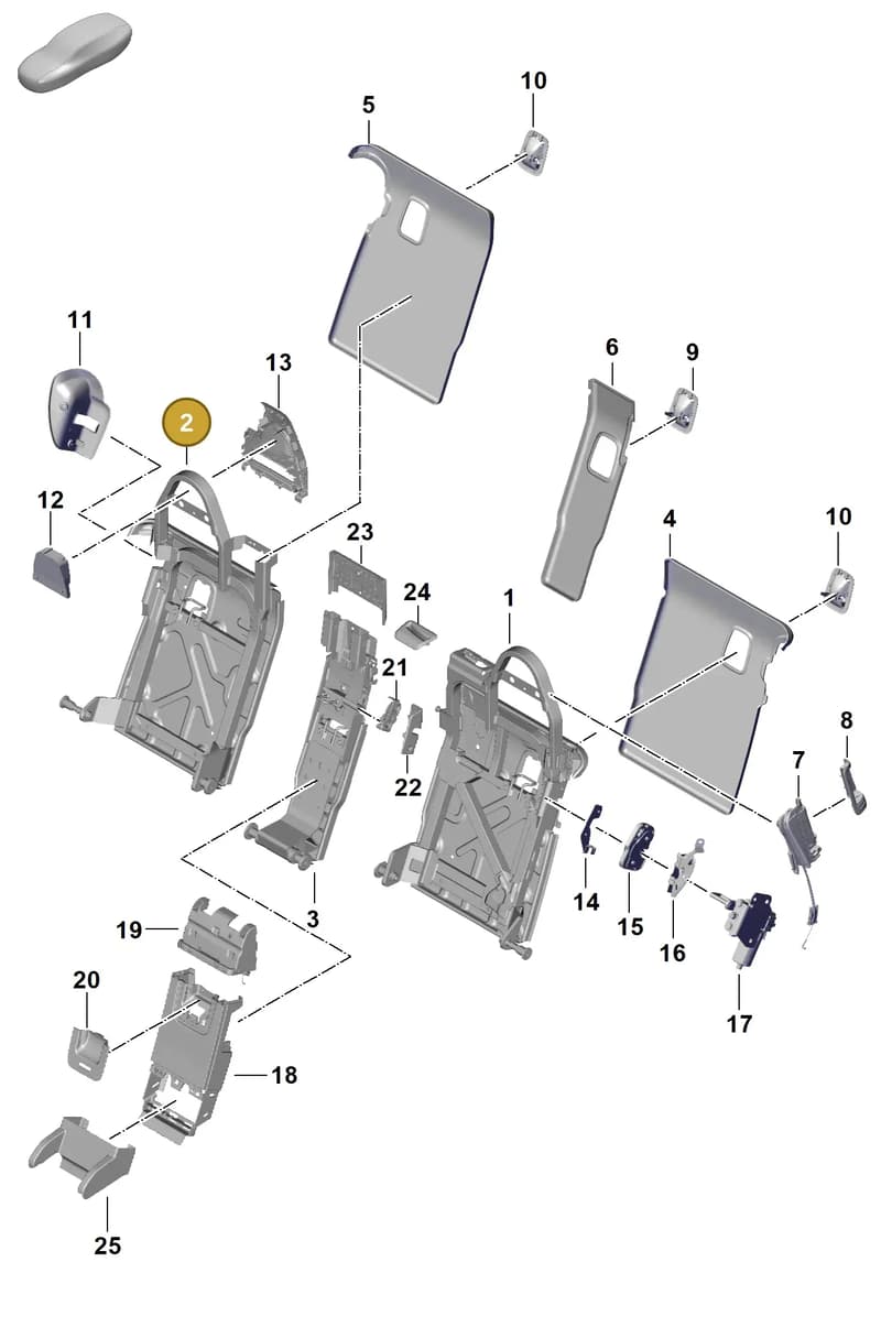 976885046A — Porsche Panamera (2023-2025) diagram p62818020, position 2