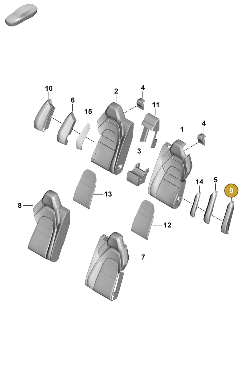 976885745AEBLK — Porsche Panamera (2023-2025) diagram p62818320, position 9
