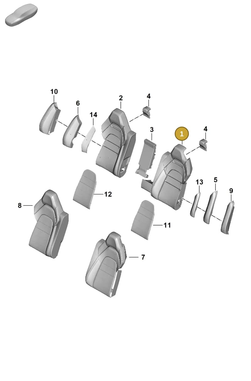 976885775L — Porsche Panamera (2023-2025) diagram p62818300, position 1