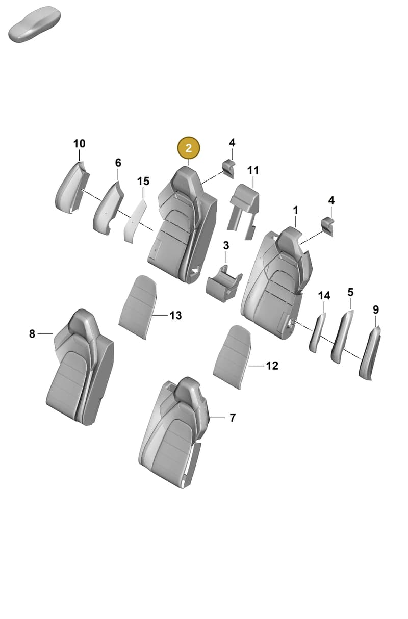 976885776J — Porsche Panamera (2023-2025) diagram p62818320, position 2