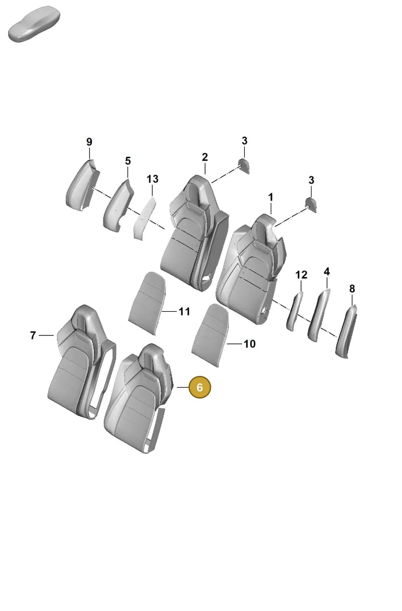 976885805CSBLK — Porsche Panamera (2023-2025) diagram p62818315, position 6