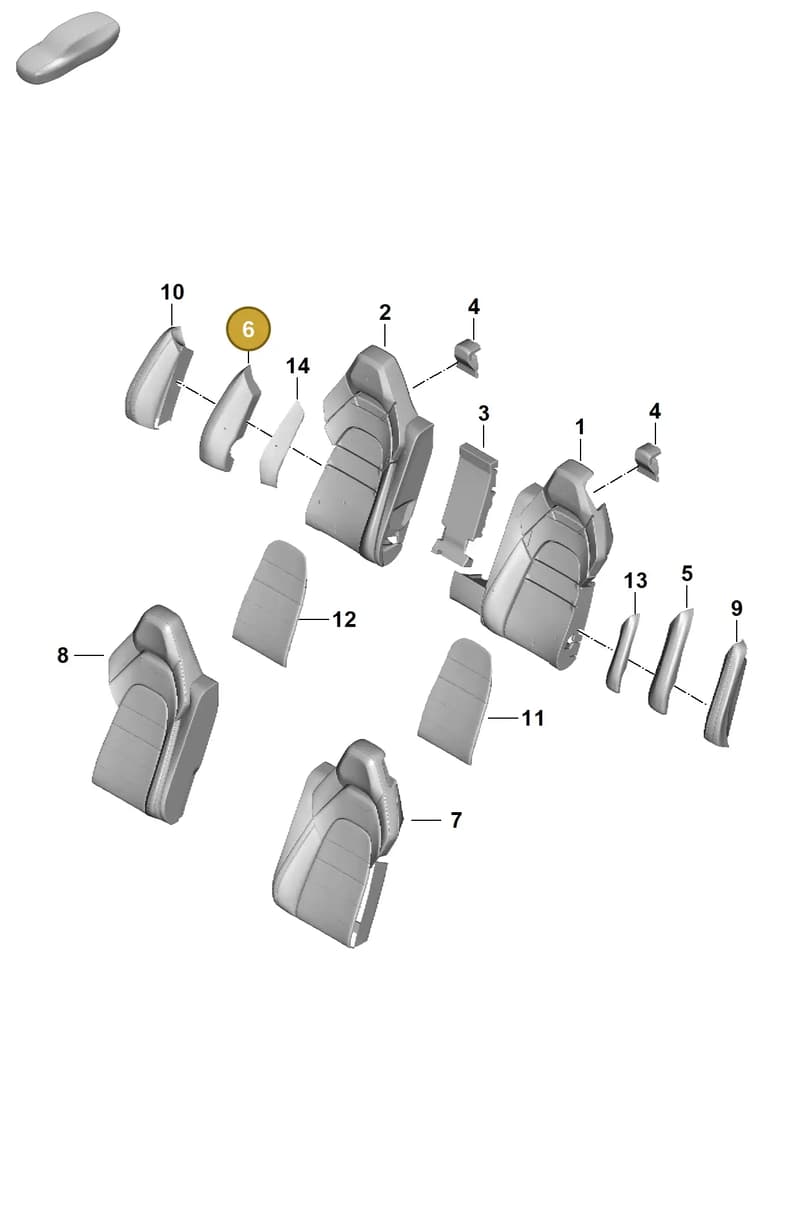 976885892A — Porsche Panamera (2023-2025) diagram p62818300, position 6