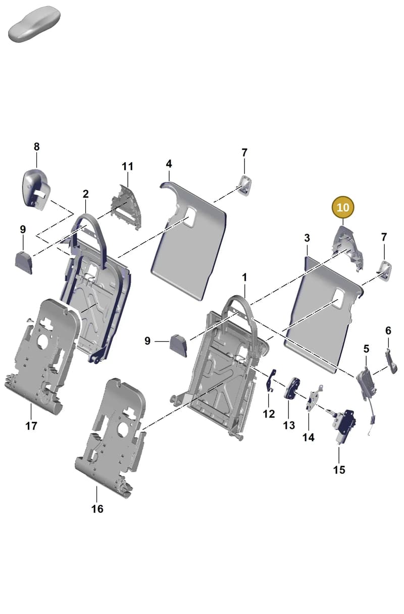 976886115A — Porsche Panamera (2023-2025) diagram p62818015, position 10