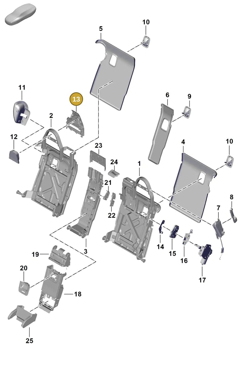 976886115A — Porsche Panamera (2023-2025) diagram p62818020, position 13