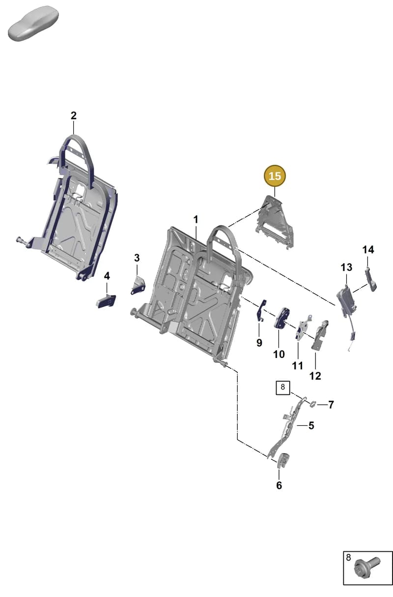 976886115A — Porsche Panamera (2023-2025) diagram p62818000, position 15+16