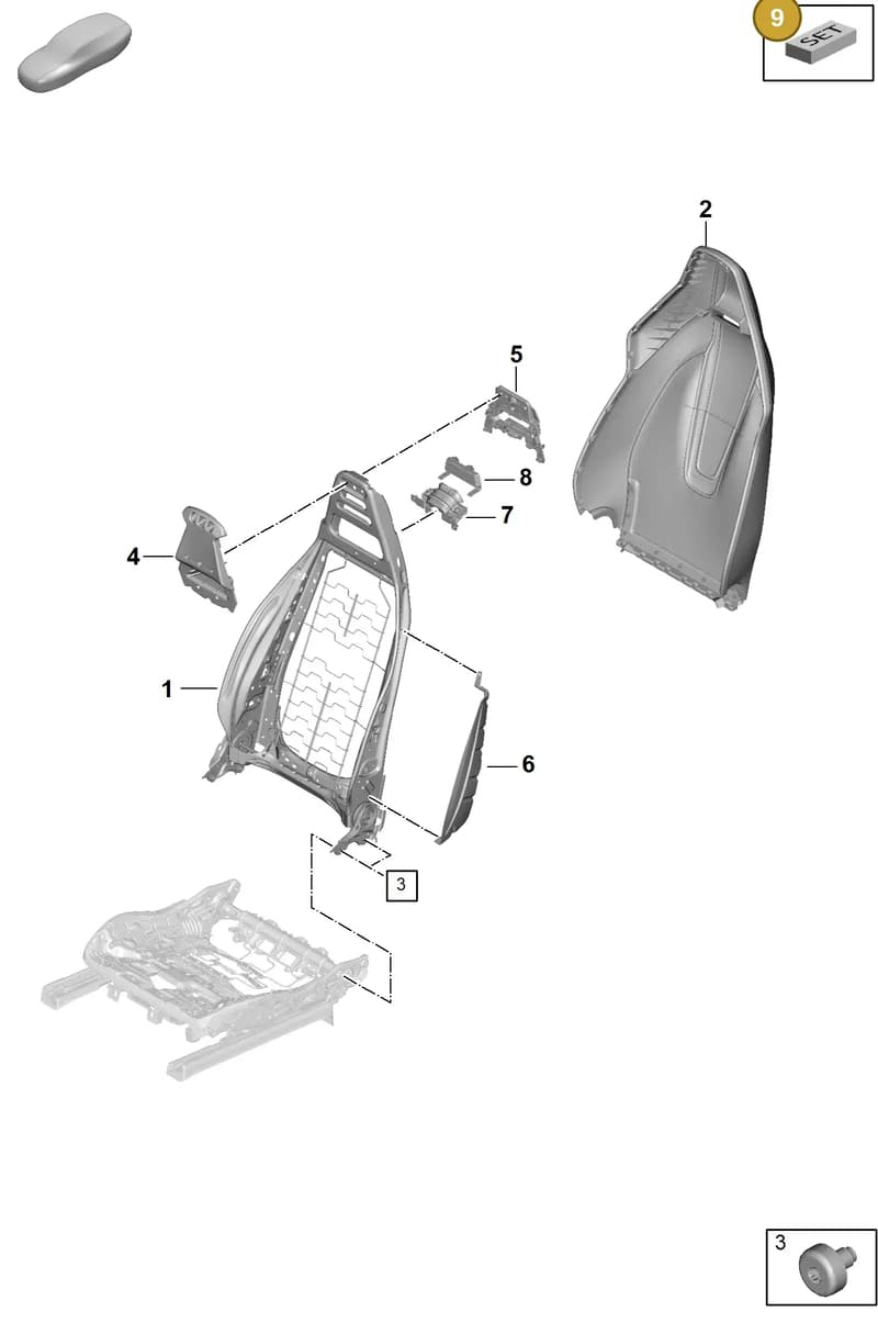 976898055A — Porsche Panamera (2023-2025) diagram p62817000, position 9