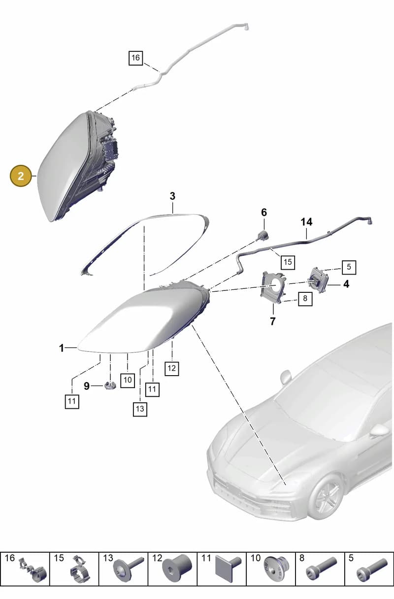 976941114A — Porsche Panamera (2023-2025) diagram p62908000, position 2