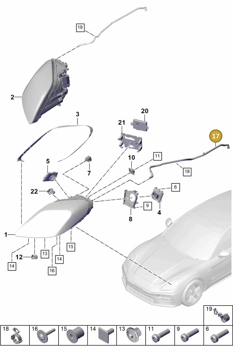 976941560 — Porsche Panamera (2023-2025) diagram p62908100, position 17