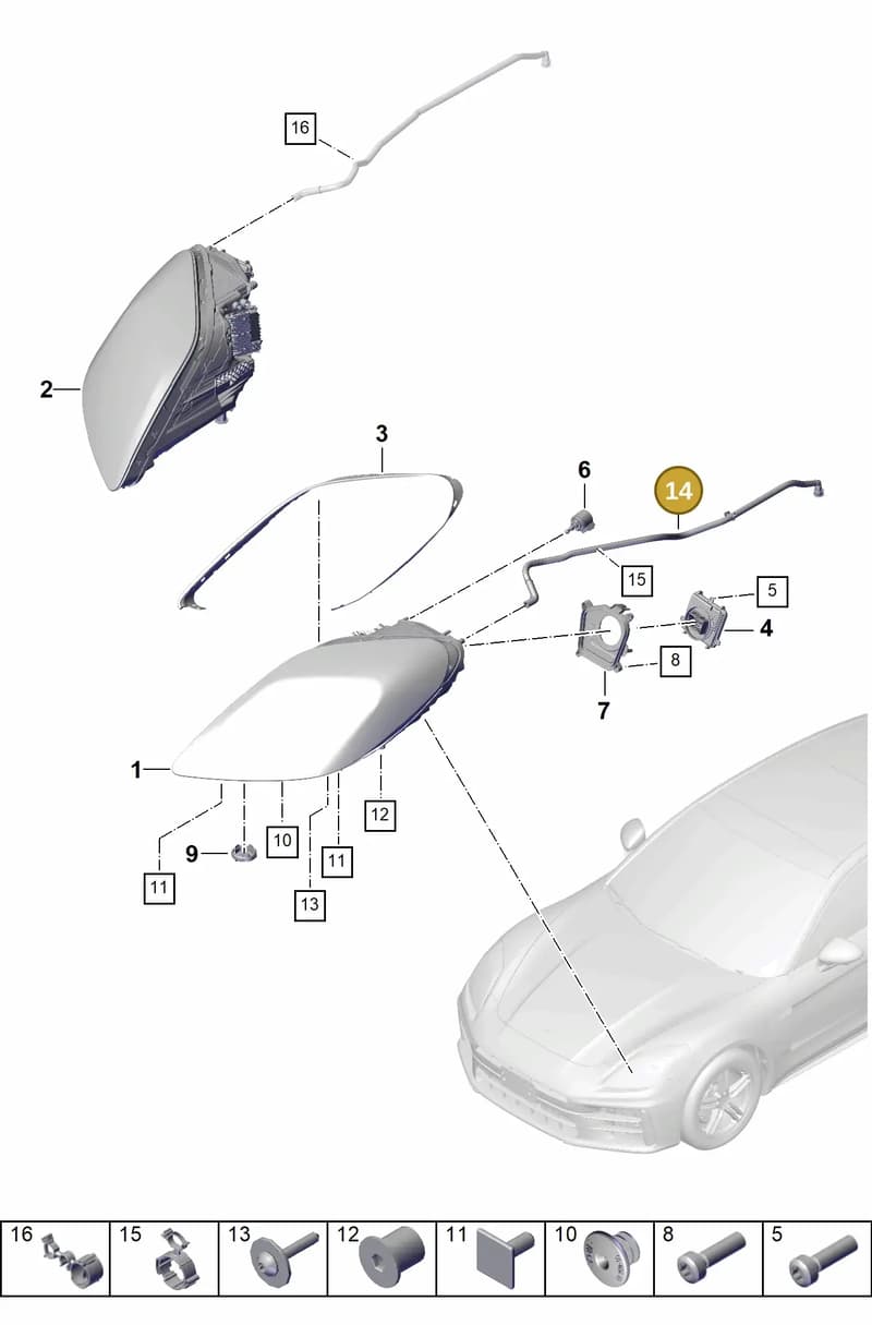 976941560 — Porsche Panamera (2023-2025) diagram p62908000, position 14