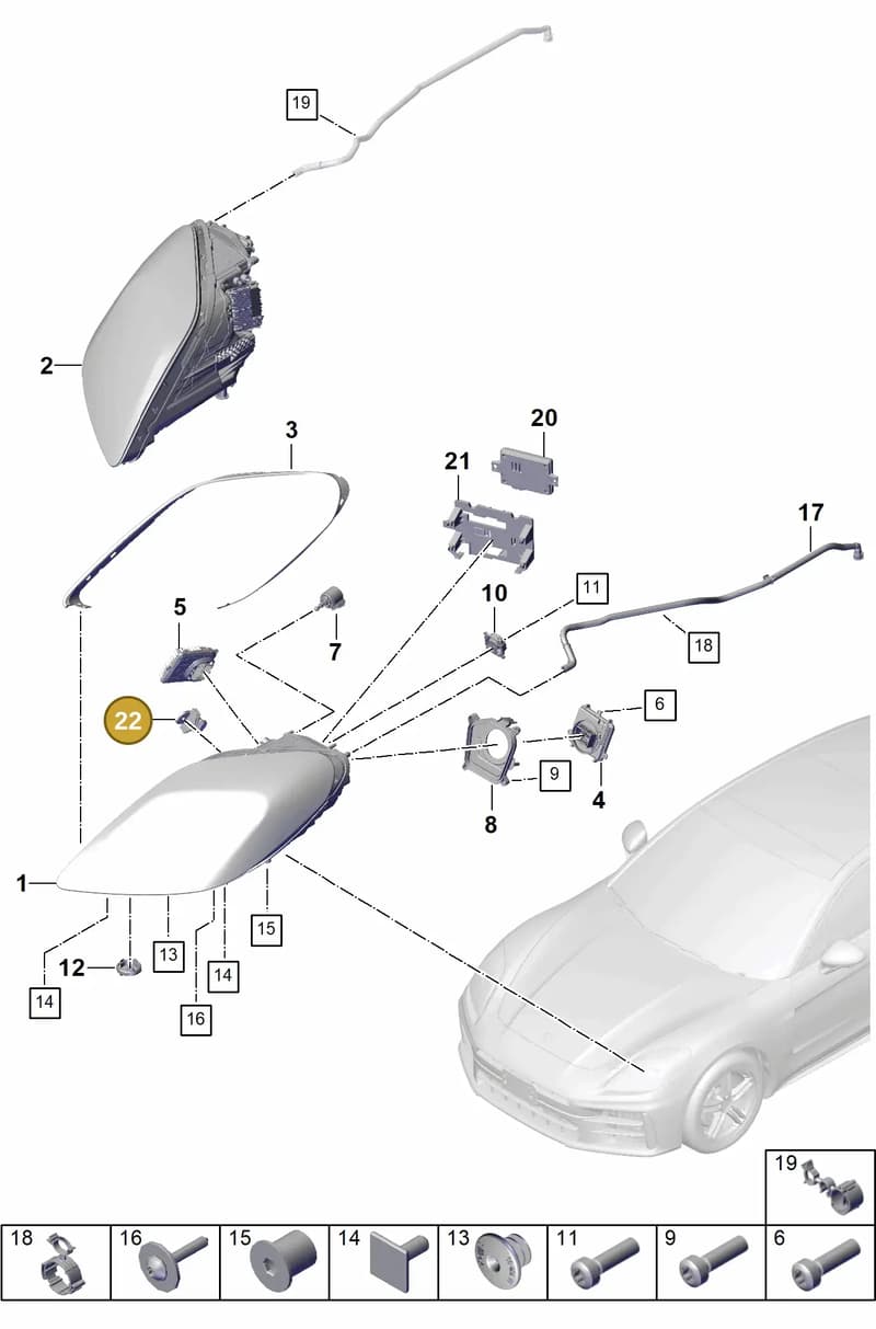 976941613 — Porsche Panamera (2023-2025) diagram p62908100, position 22