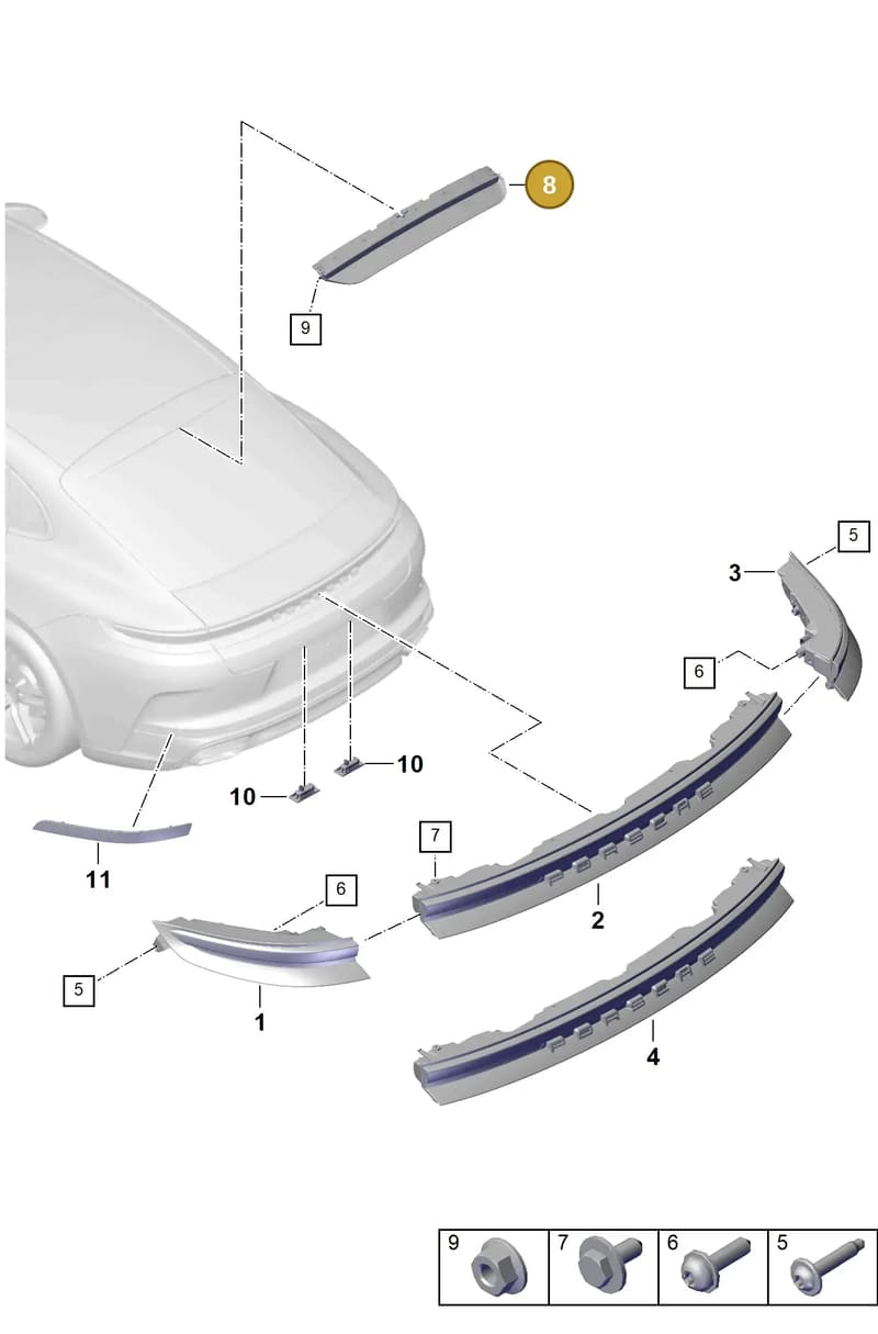 976945087E — Porsche Panamera (2023-2025) diagram p62908400, position 8