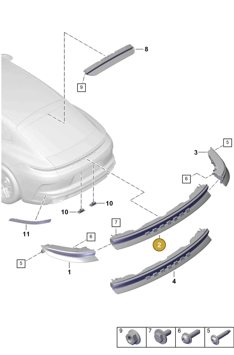 976945207BP — Porsche Panamera (2023-2025) diagram p62908400, position 2