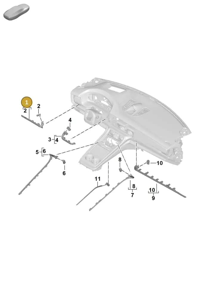 976947212B — Porsche Panamera (2023-2025) diagram p62905400, position 1