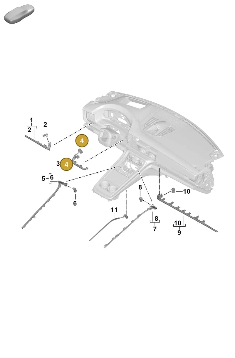 976947355S — Porsche Panamera (2023-2025) diagram p62905400, position 4