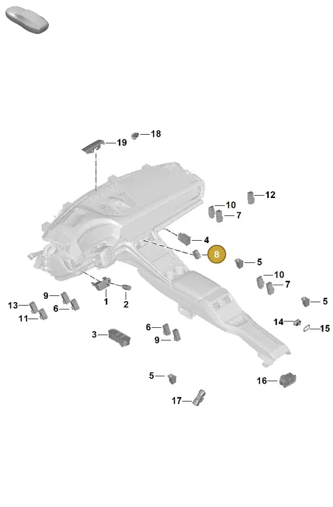 976953509COV3 — Porsche Panamera (2023-2025) diagram p62905600, position 8