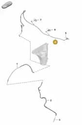 976955663 Porsche Hose Line for Washer Water