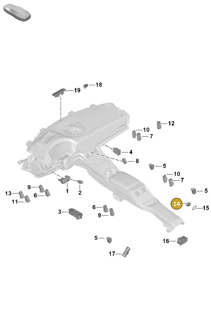 976959511A6N3 — Porsche Panamera (2023-2025) diagram p62905600, position 14