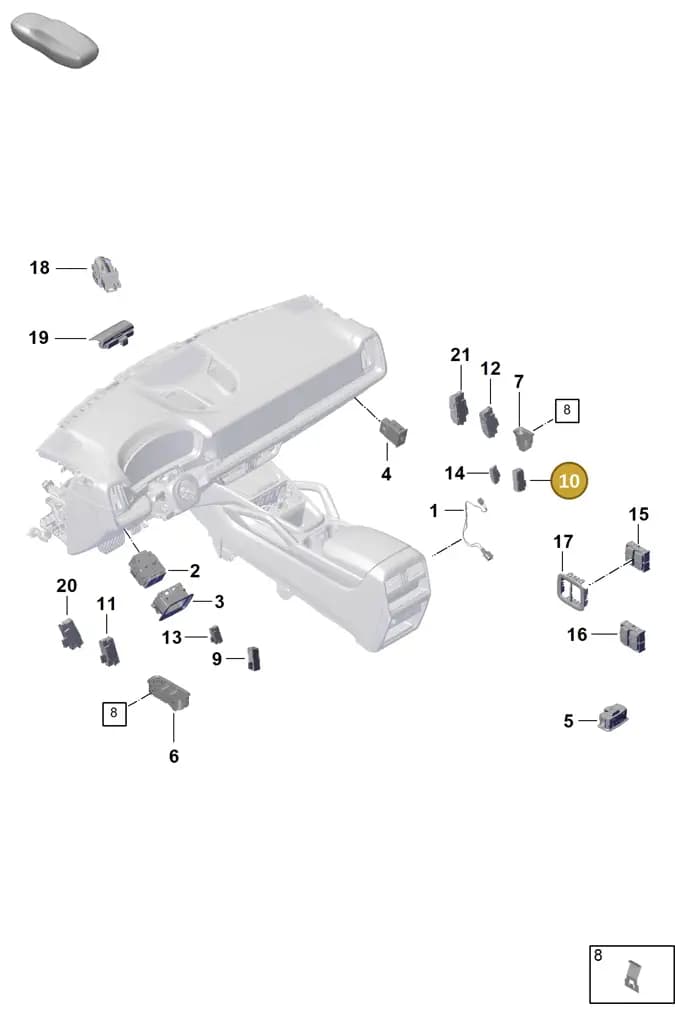 976959770A6N3 — Porsche Cayenne Coupe (2023-2023) diagram p60905400, position 10