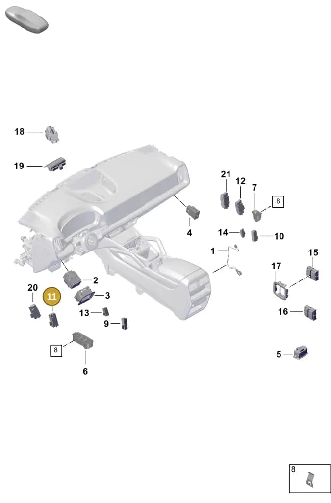 9769621256N3 — Porsche Cayenne Coupe (2023-2023) diagram p60905400, position 11