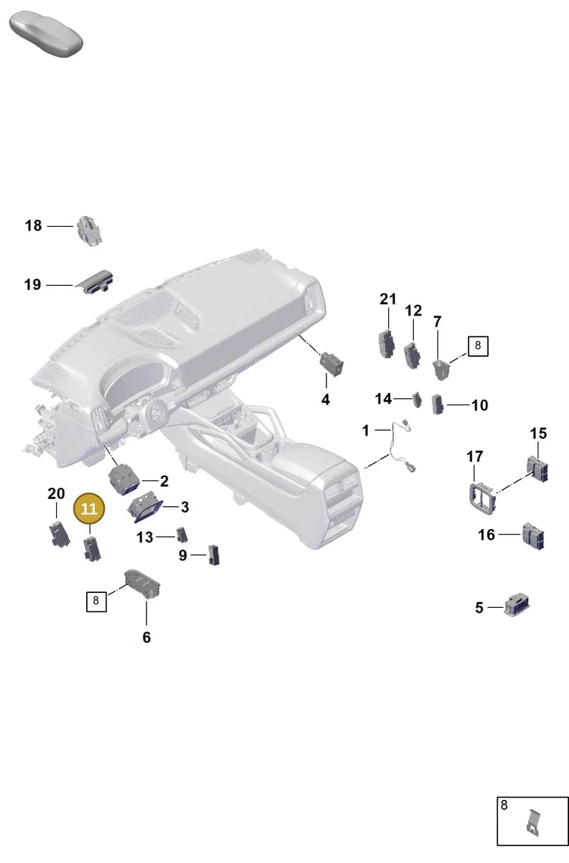 9769621256N3 — Porsche Cayenne Coupe (2023-2023) diagram p60905400, position 11