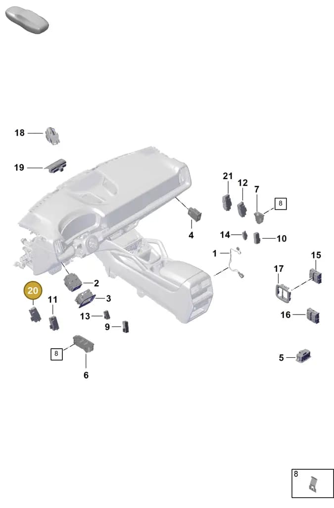 976962125B6N3 — Porsche Cayenne Coupe (2023-2023) diagram p60905400, position 20