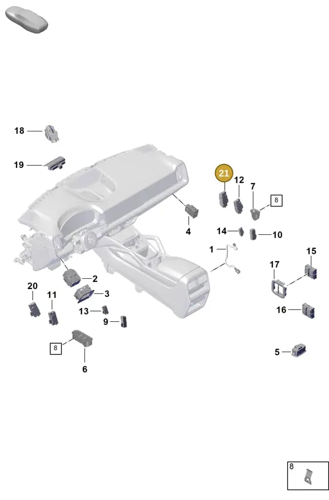 976962125C6N3 — Porsche Cayenne Coupe (2023-2023) diagram p60905400, position 21
