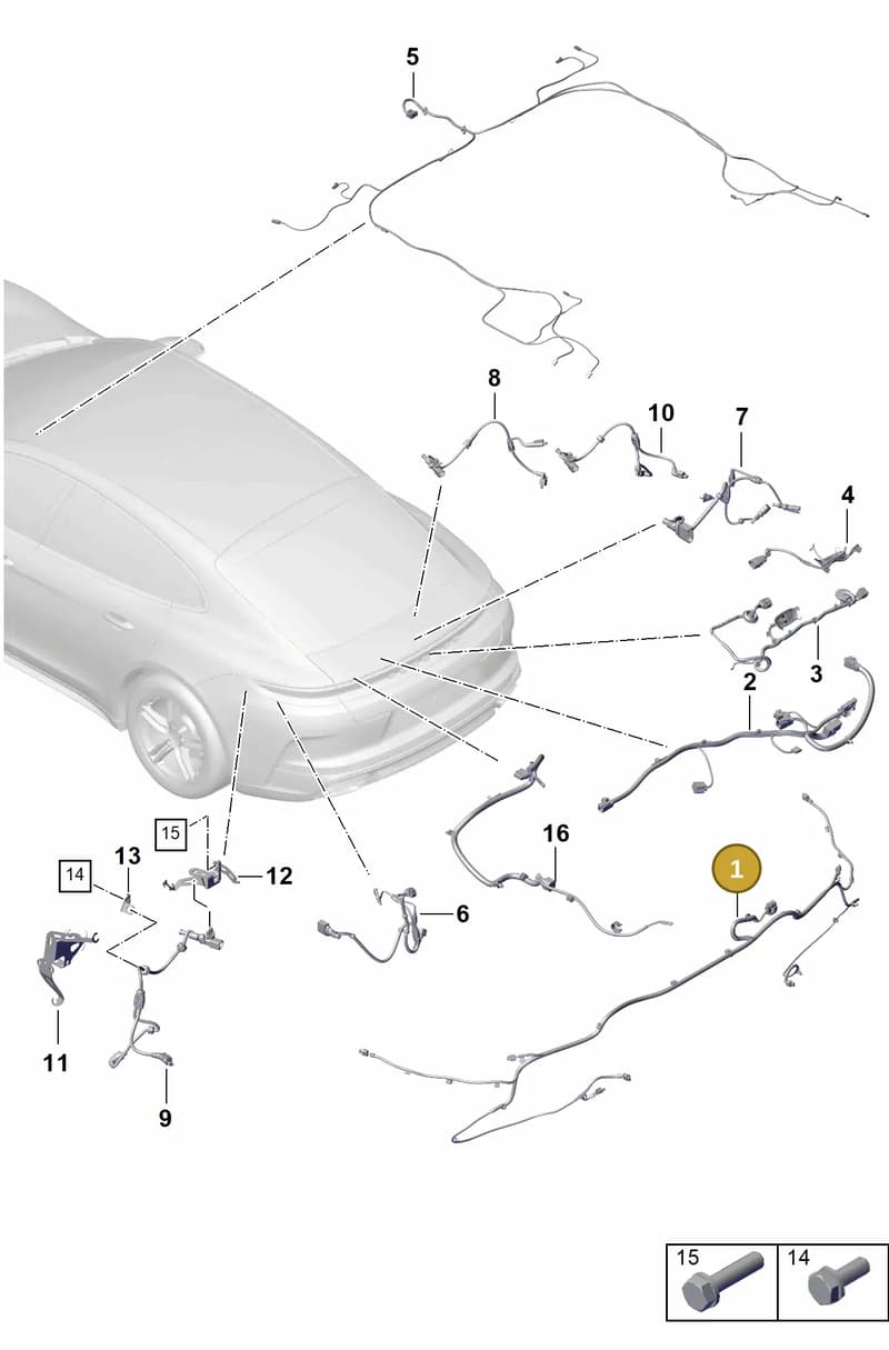 976971104C — Porsche Panamera (2023-2025) diagram p62903500, position 1