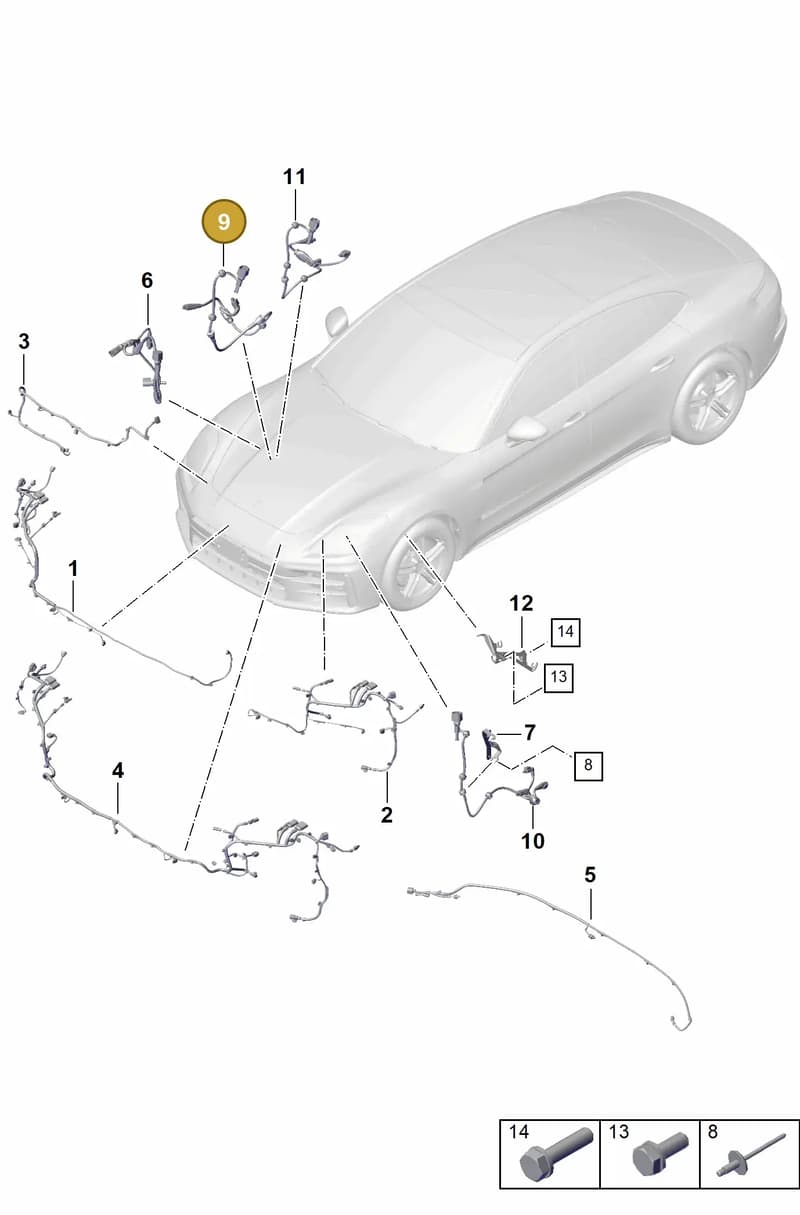 976971289B — Porsche Panamera (2023-2025) diagram p62903400, position 9