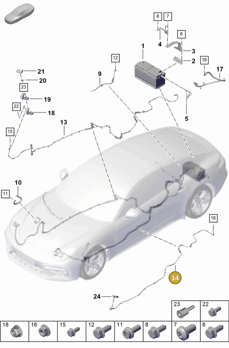 976971311J — Porsche Panamera (2023-2025) diagram p62902300, position 14