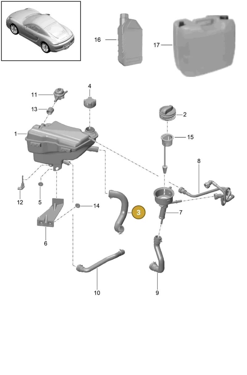 98110627000 — Porsche Cayman (2013-2016) diagram p40105020, position 3