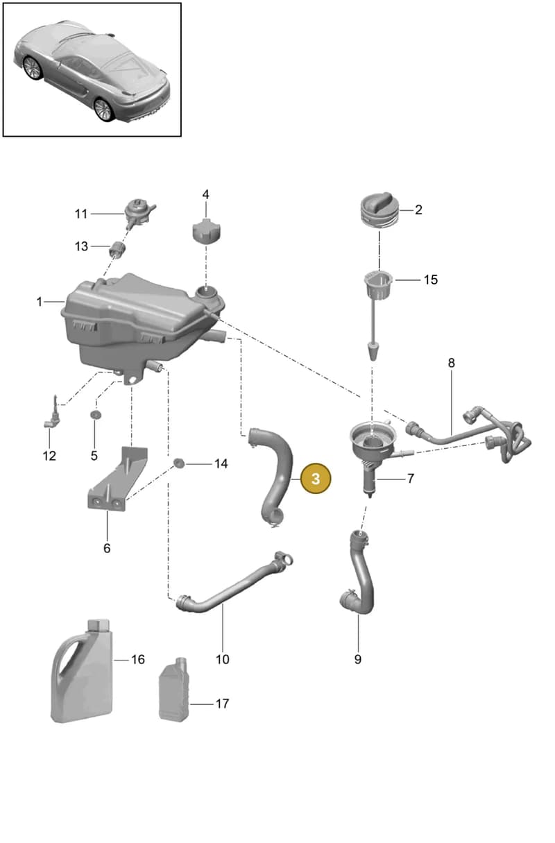 98110627000 — Porsche Cayman GT4 (2015-2016) diagram p45105020, position 3