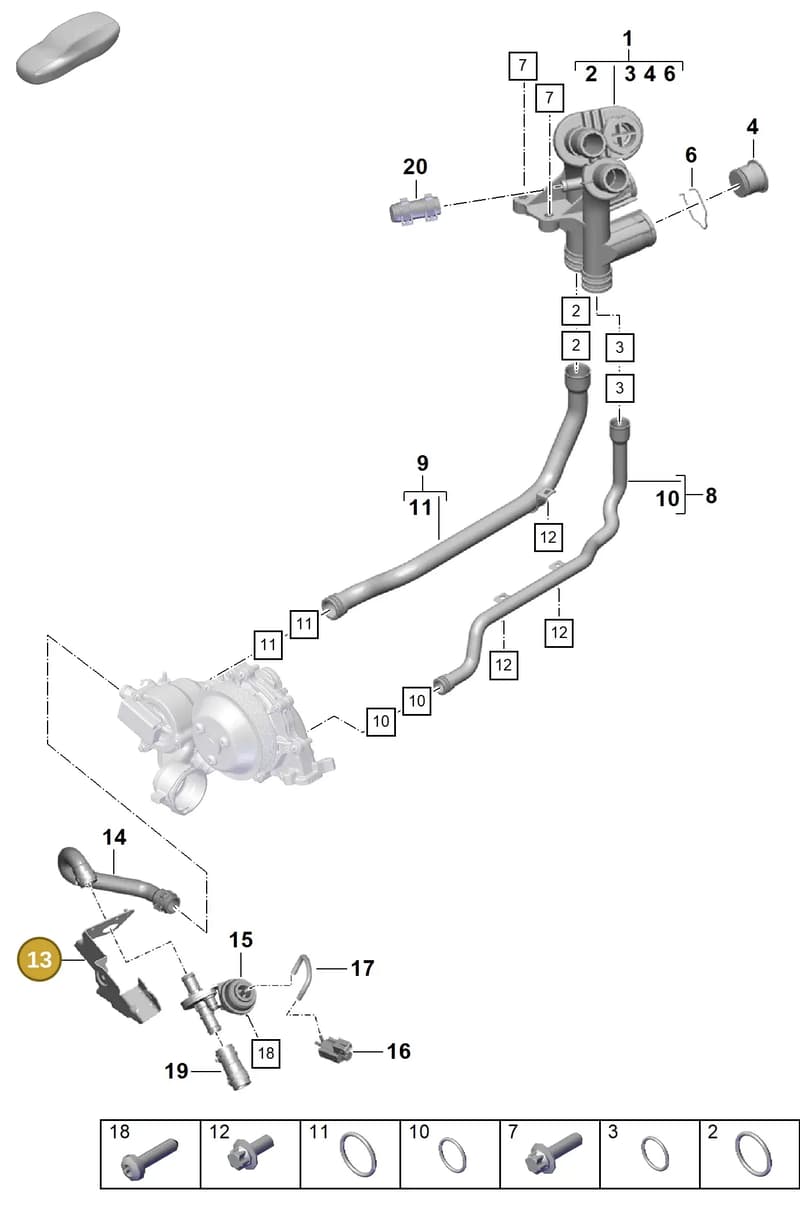 98110653403 — Porsche Boxster Spyder (2019-2020) diagram p55105060, position 13