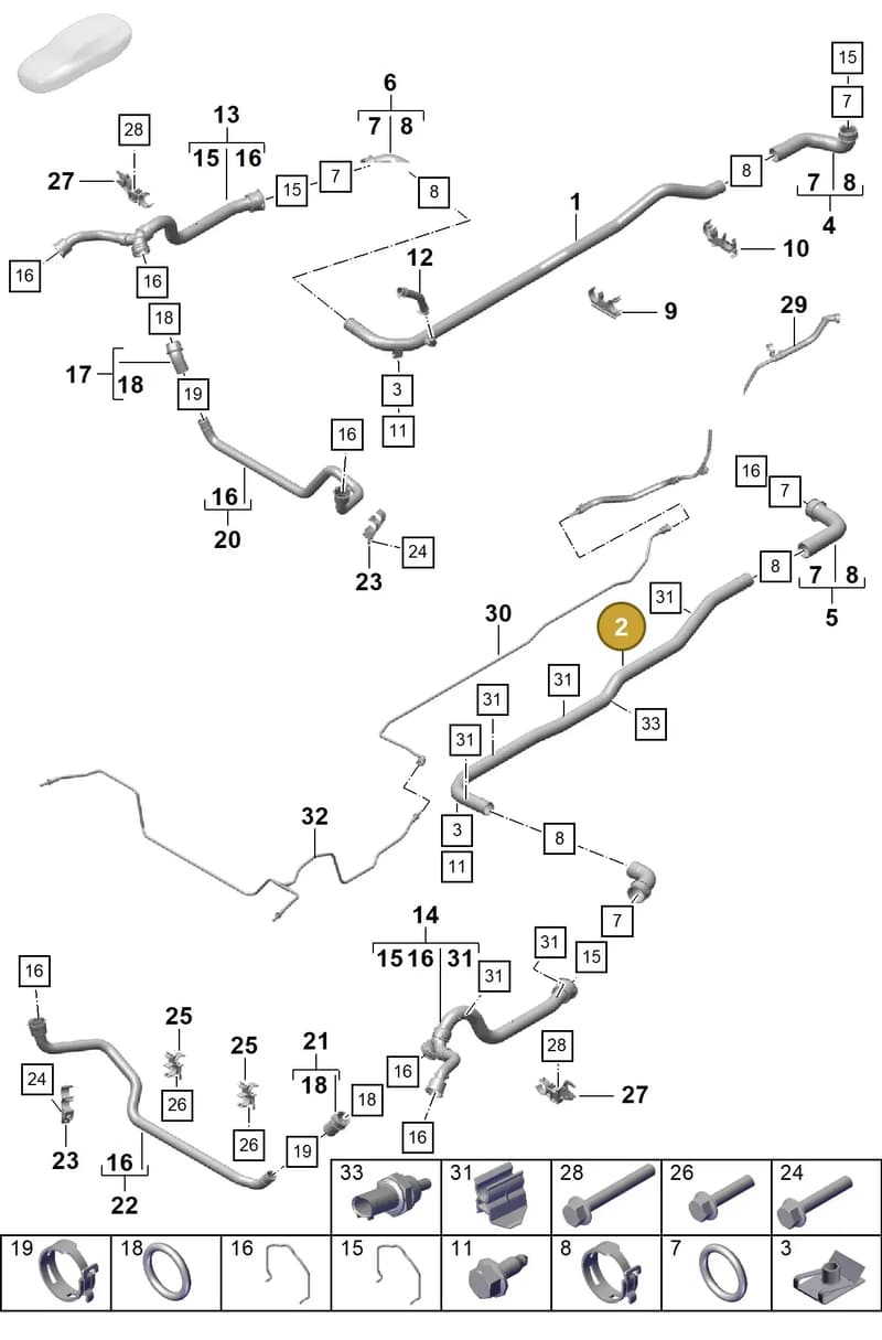 98110665202 — Porsche Boxster Spyder (2019-2020) diagram p55105300, position 2