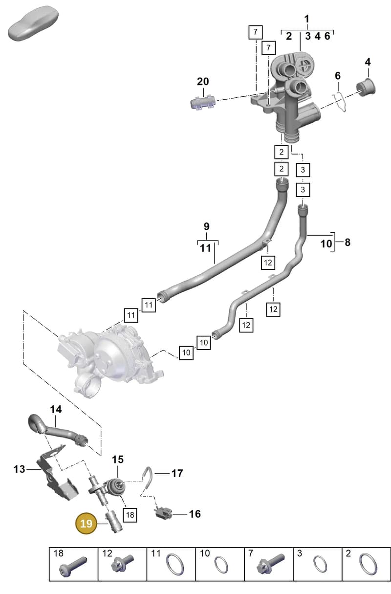 98110681300 — Porsche Boxster Spyder (2019-2020) diagram p55105060, position 19