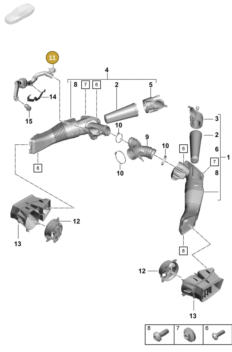 98111002800 — Porsche Boxster Spyder (2019-2020) diagram p55106000, position 11