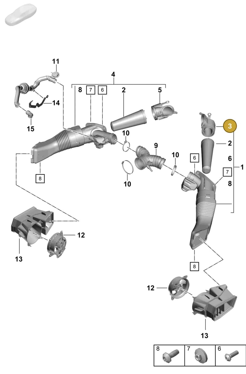 98111013300 — Porsche Boxster Spyder (2019-2020) diagram p55106000, position 3