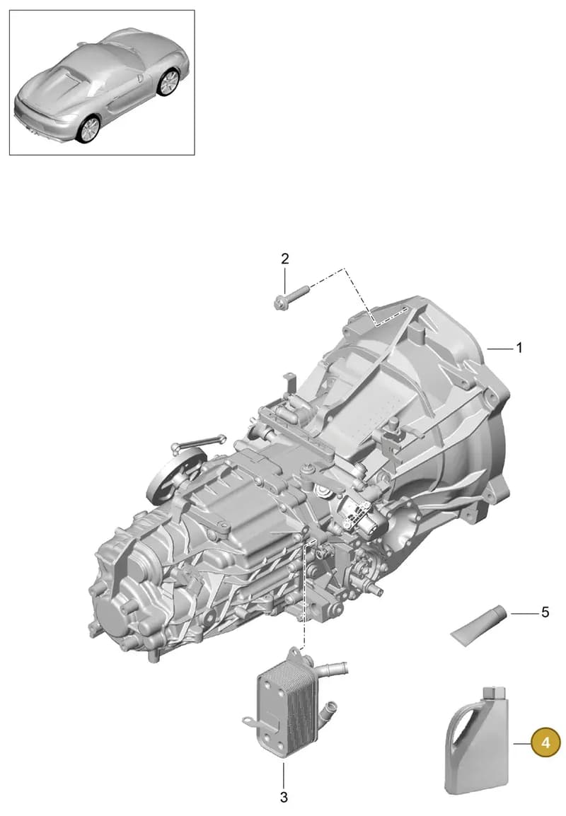 98130181300 — Porsche Boxster Spyder (2015-2016) diagram p46302000, position 4