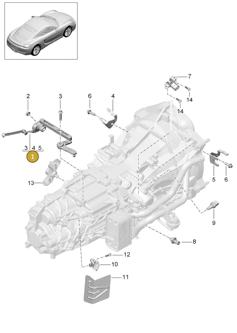 98130301000 — Porsche Cayman (2013-2016) diagram p40302010, position 1
