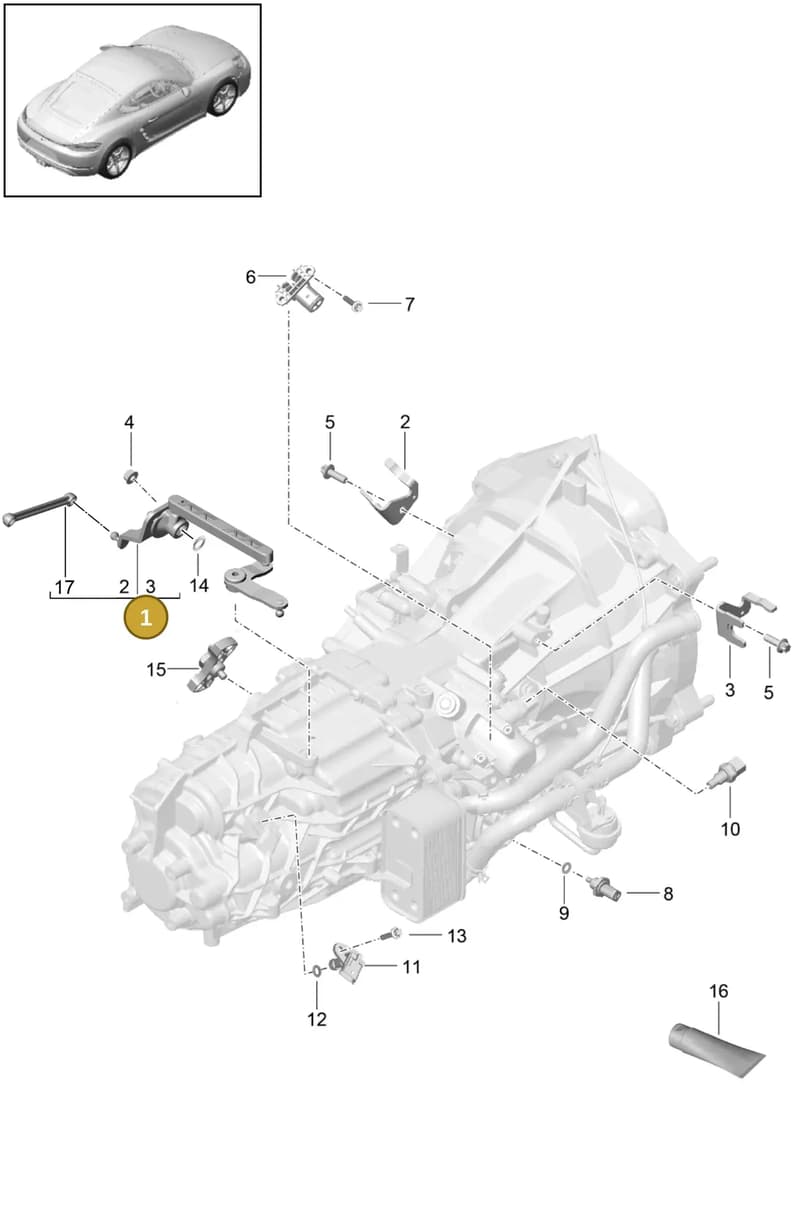 98130301000 — Porsche Cayman (2016-2019) diagram p50302010, position 1