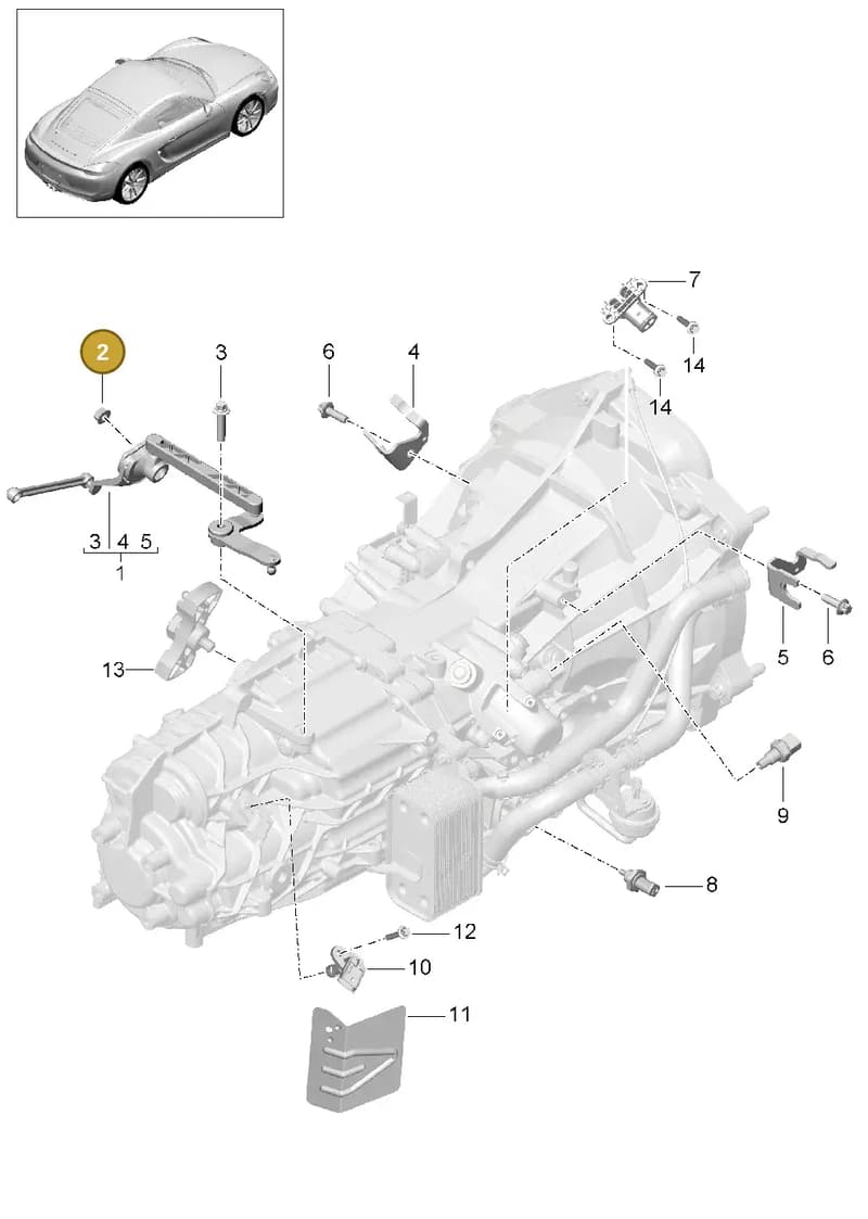 98130301300 — Porsche Cayman (2013-2016) diagram p40302010, position 2