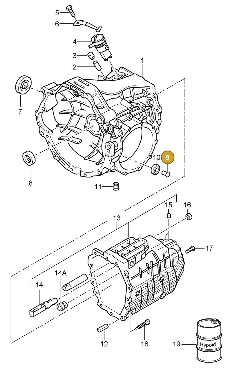 98130305100 — Porsche Boxster S (2004-2008) diagram p27302000, position 9