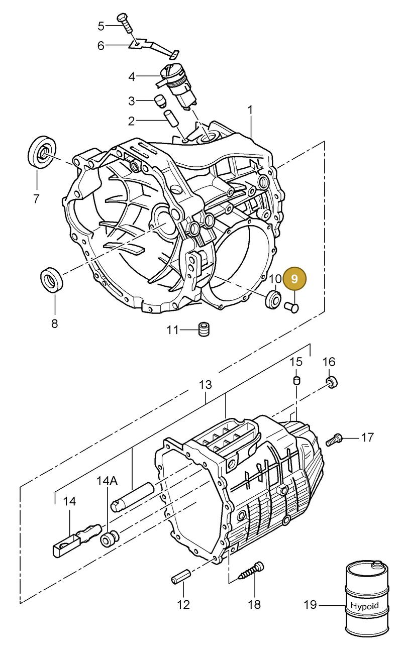98130305100 — Porsche Cayman S (2005-2008) diagram p28302000, position 9