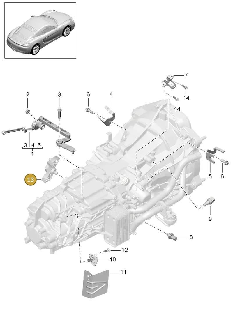 98130305100 — Porsche Cayman (2013-2016) diagram p40302010, position 13
