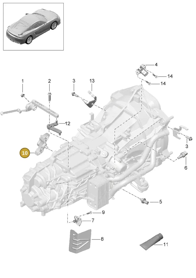 98130305100 — Porsche Cayman GT4 (2015-2016) diagram p45302010, position 10