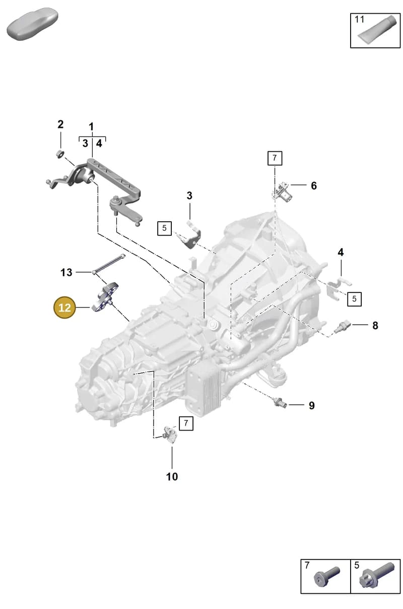 98130305100 — Porsche Boxster Spyder (2019-2020) diagram p54301120, position 12