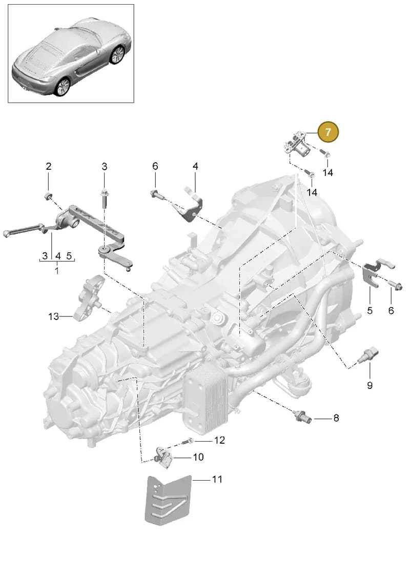 98130312101 — Porsche Cayman (2013-2016) diagram p40302010, position 7