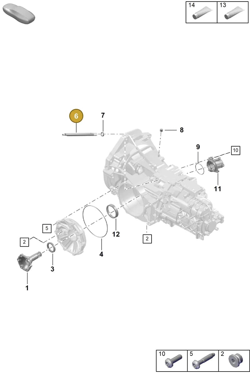 98130312101 — Porsche Boxster Spyder (2019-2020) diagram p54301150, position 6