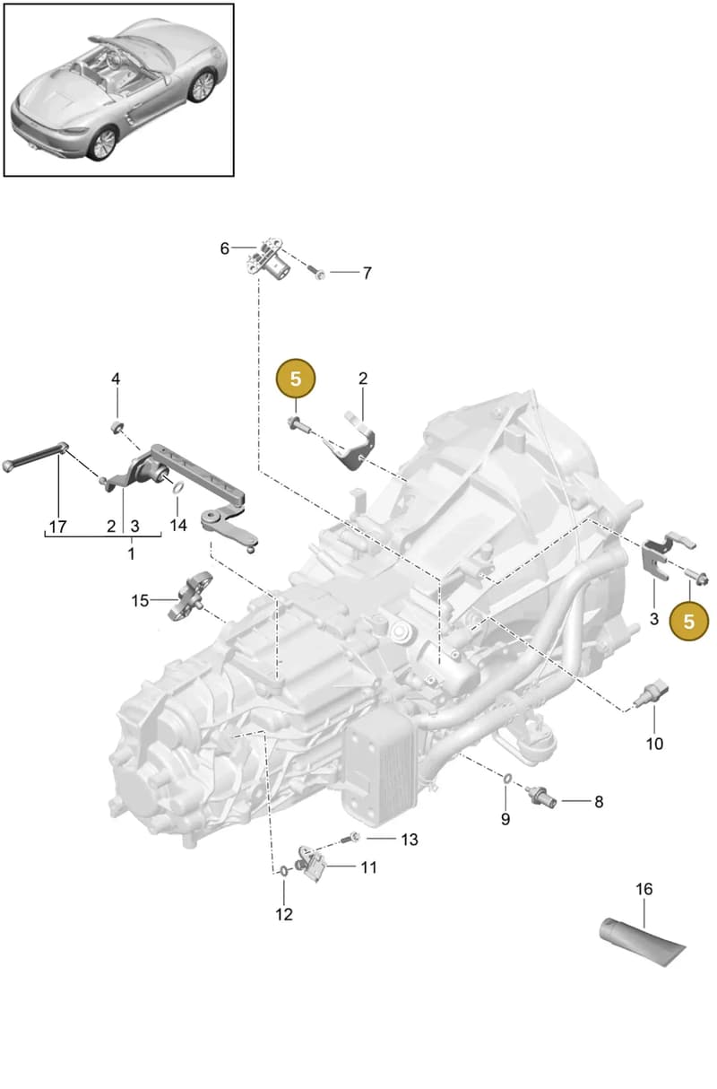 98130328300 — Porsche Boxster (2016-2019) diagram p48302010, position 5