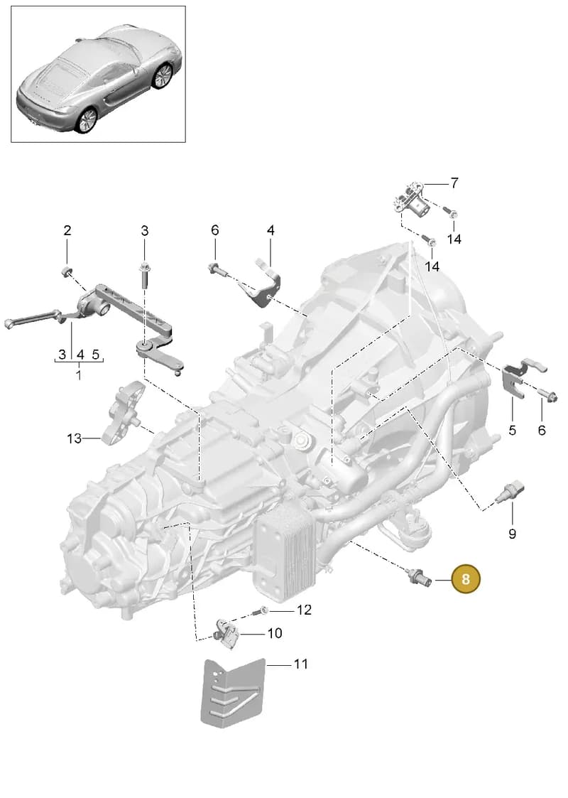 98130332100 — Porsche Cayman (2013-2016) diagram p40302010, position 8