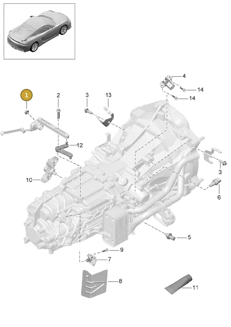 98130701700 — Porsche Cayman GT4 (2015-2016) diagram p45302010, position 1